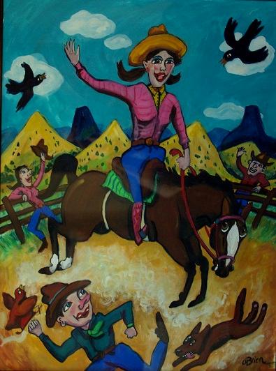 Cowgirl BBQ purchases painting